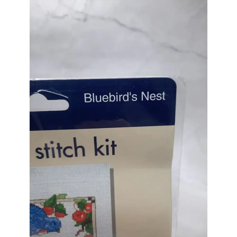 Crafters Square Cross Stitch Kit Bluebirds Nest 5x7